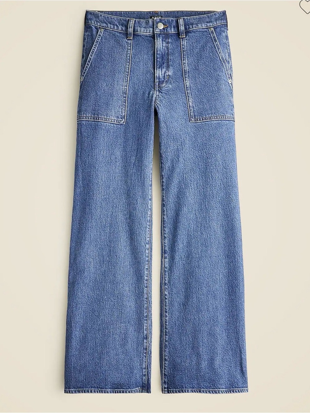 J.Crew Camp-pocket wide-leg jean in Elaine Wash